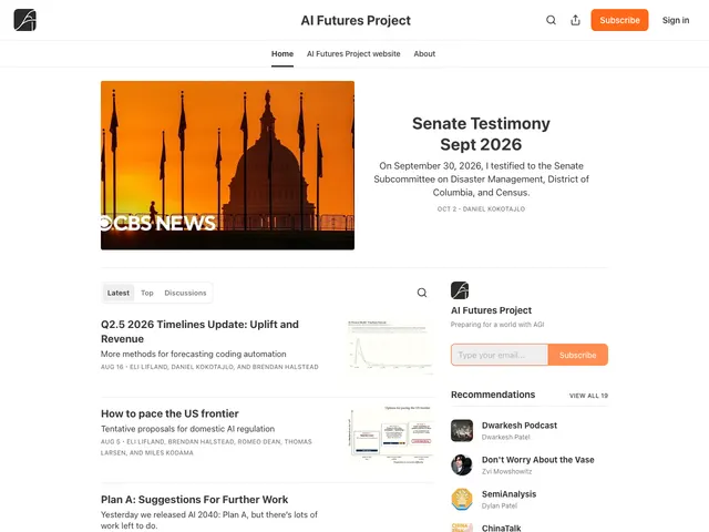 The AI Futures Project homepage