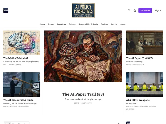 The AI Policy Perspectives homepage