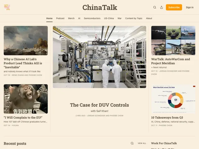 The ChinaTalk homepage