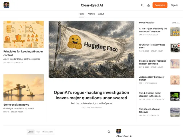 The Clear-Eyed AI homepage