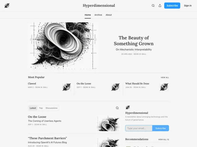 The Hyperdimensional homepage