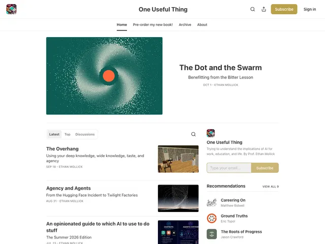 The One Useful Thing homepage