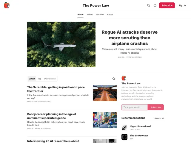 The The Power Law homepage