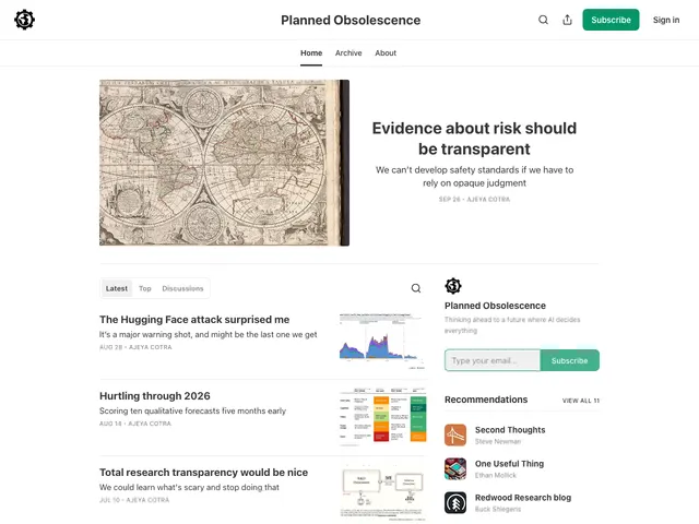 The Planned Obsolescence homepage