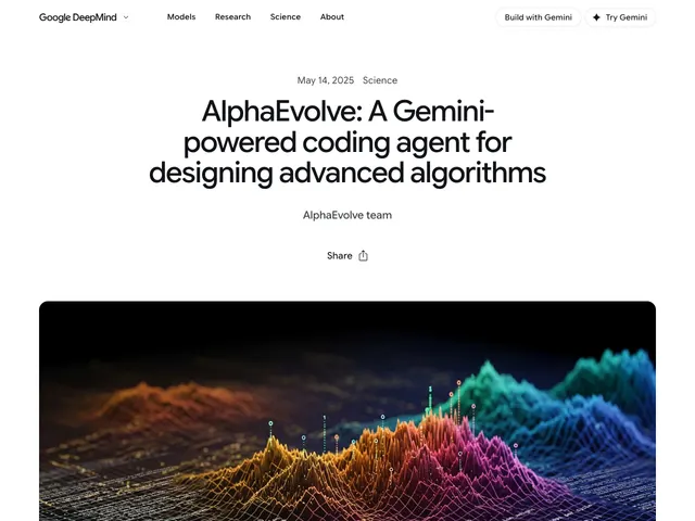 First page of “AlphaEvolve: A Gemini-powered coding agent for designing advanced algorithms”