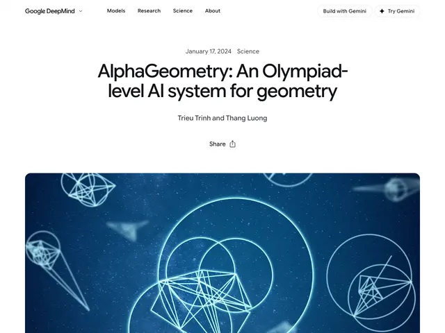 First page of “AlphaGeometry: An Olympiad-level AI system for geometry”