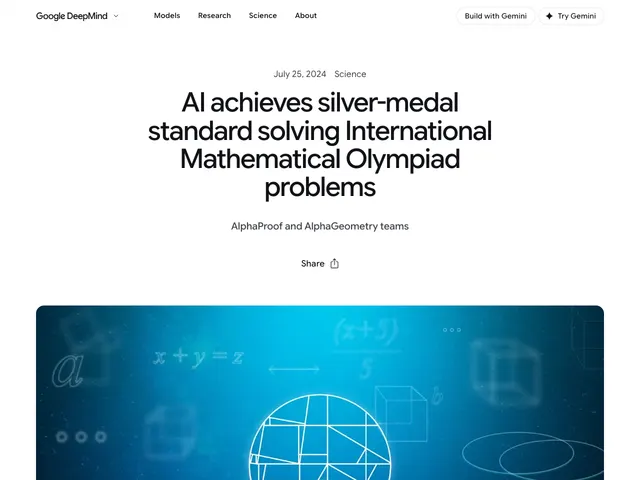 First page of “AI achieves silver-medal standard solving International Mathematical Olympiad problems”
