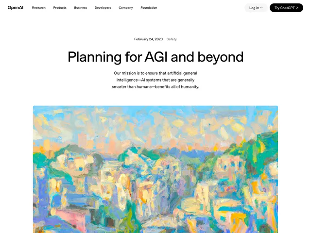First page of “Planning for AGI and beyond”